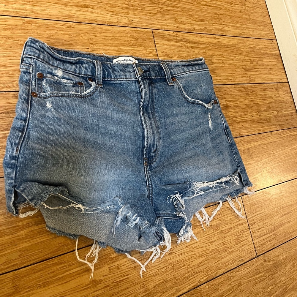 HIgh Rise Abercrombie & Fitch Distressed Mom Shorts SIZE 12/31